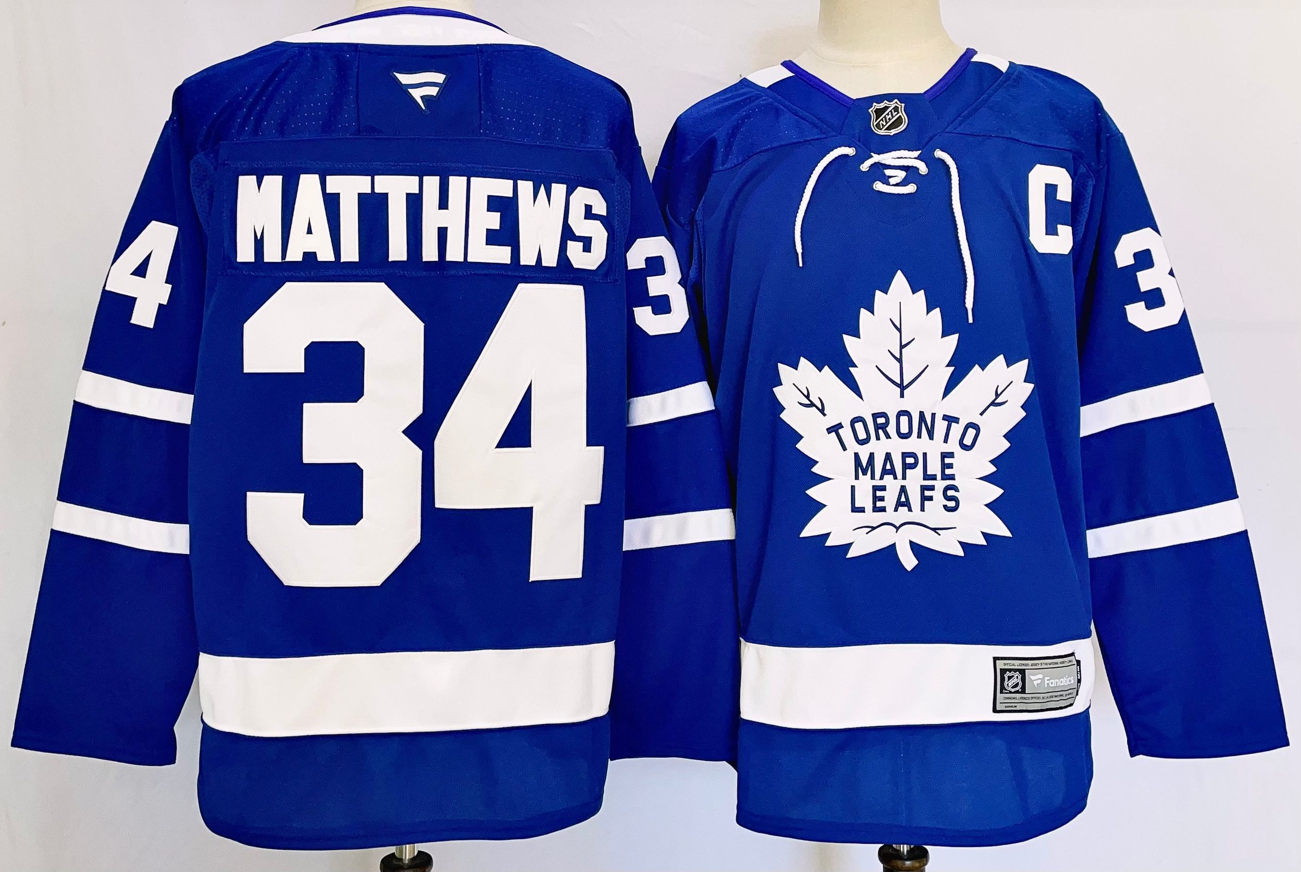 Men Toronto Maple Leafs 34 Matthews Blue 2025 Home Premier Player NHL Jersey
